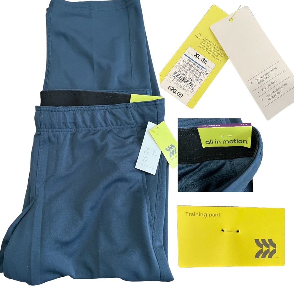 Men’s Train Pants All In Motion Navy XL x 32 NWT